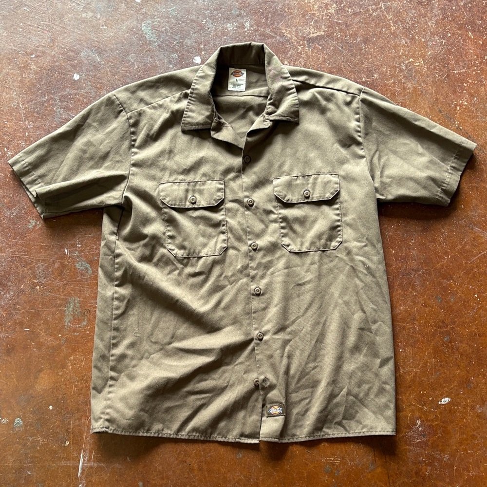 Dickies Brown Short Sleeve Work Shirt